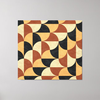 Old marble floor, geometric seamless texture. canvas print