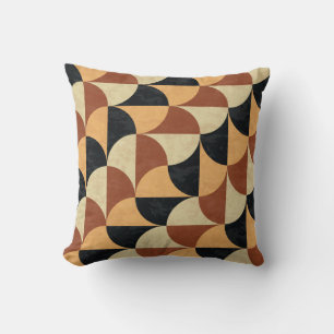 Old marble floor, geometric seamless texture. throw pillow