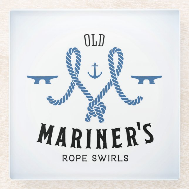 Old Mariner Poster Glass Coaster (Front)
