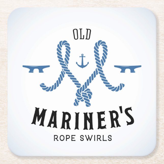 Old Mariner Poster Square Paper Coaster (Front)