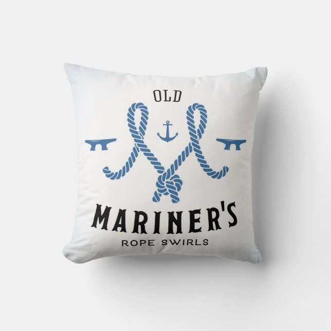 Old Mariner Poster Throw Pillow (Front)