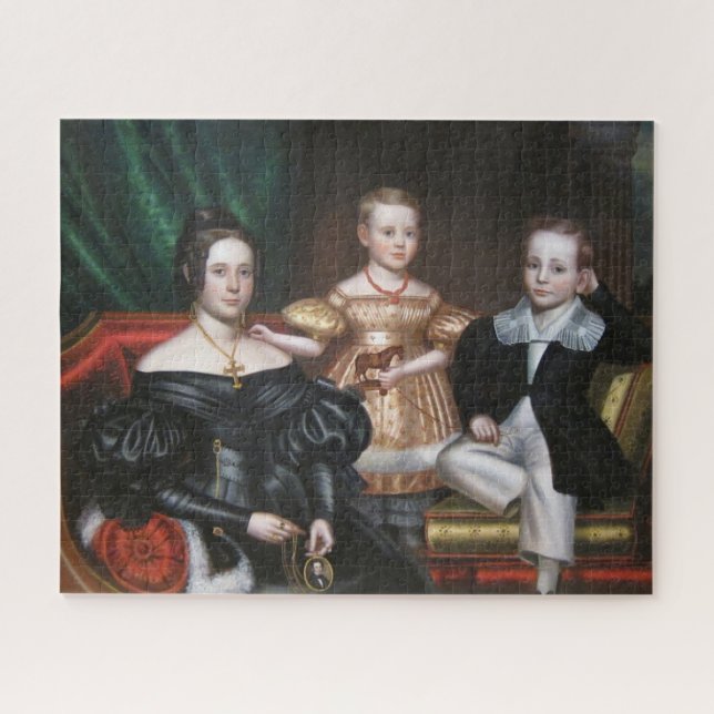 Old Masters Painting Woman and Two Children Jigsaw Puzzle (Horizontal)