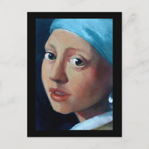 OLD MASTERS PEARL EARRING POSTCARD