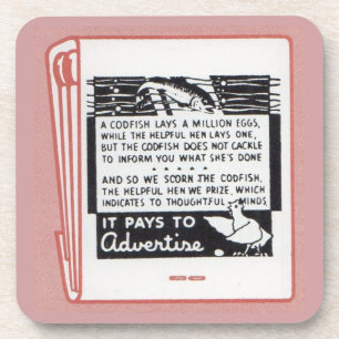 old matchbook cover It Pays to Advertise Coaster