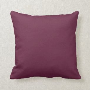 Old Mauve Solid Plain Color Throw Pillow