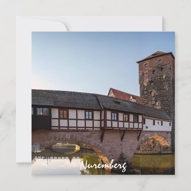 Old medieval bridge in Nuremberg, Germany (Front)