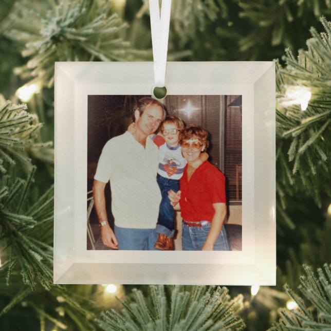 Old Memories photo keepsake Glass Ornament (Insitu)