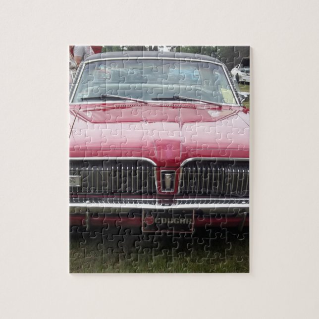 Old Mercury Cougar red Classic antique car Jigsaw Puzzle (Vertical)