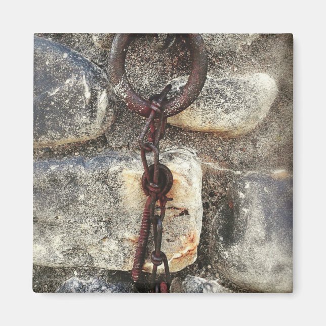 Old Metal and Rocks Magnet (Front)