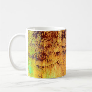 Old metal iron rust background and texture,  metal coffee mug