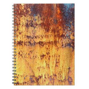 Old metal iron rust background and texture, metal notebook