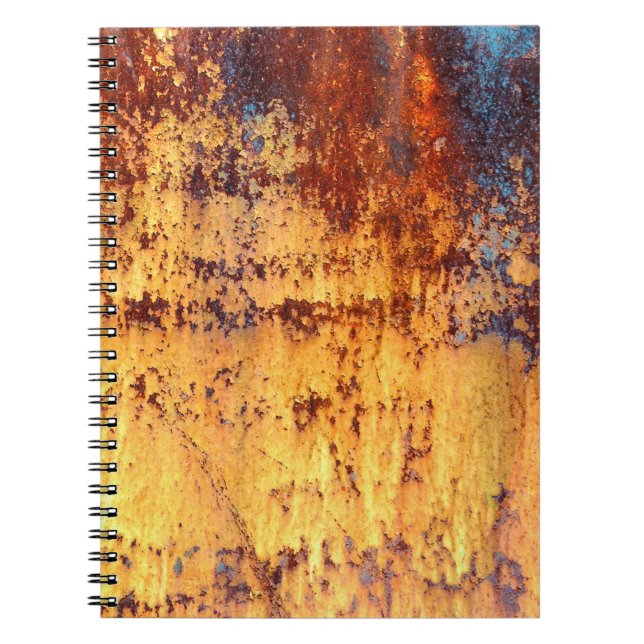 Old metal iron rust background and texture,  metal notebook (Front)