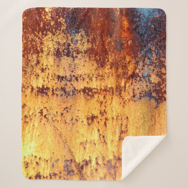 Old metal iron rust background and texture,  metal sherpa blanket (Front)