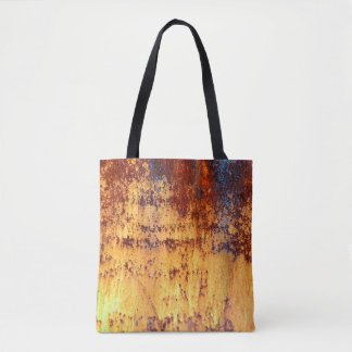 Old metal iron rust background and texture,  metal tote bag