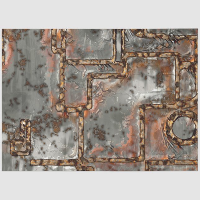 Old Metal Wall A Tissue Paper (Front)