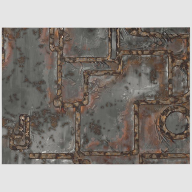 Old Metal Wall B Tissue Paper (Front)