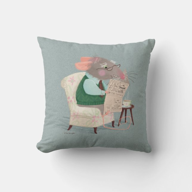 Old Mice Throw Pillow (Front)