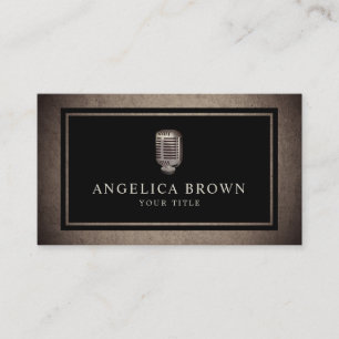 Old Microphone Business Card