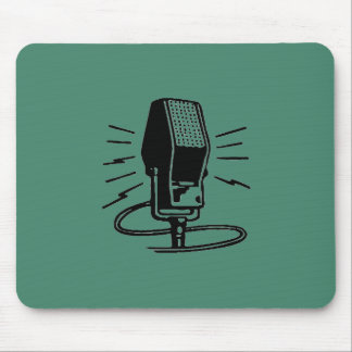 Old microphone mouse pad