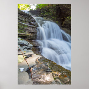 Old Mill Falls, Robert H Treman State Park, NY Poster