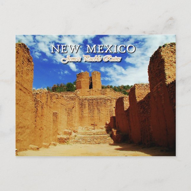 Old Mission Church, Jemez State Monument, NM Postcard (Front)