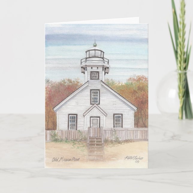 Old Mission Point Light House Card (Front)