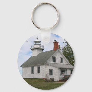 Old Mission Point Light, MI Keychain