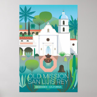 Old Mission San Luis Rey Print
