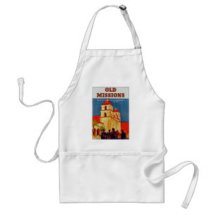 Old Missions ~ Santa Barbara Standard Apron