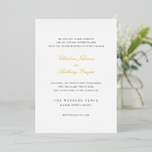 Old Money Black and White Classic Wedding (Standing Front)