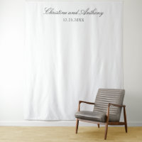 Old Money Black and White Classic Wedding Backdrop