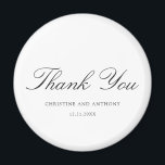 Old Money Black and White Classic Wedding Magnet<br><div class="desc">This design is part of a timeless wedding invitation suite featuring elegant typography and a classic minimalist layout.   The old money aesthetic is perfect for luxury weddings,  formal events,  and sophisticated celebrations.</div>