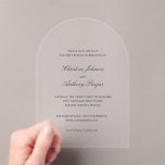 Old Money Black and White Wedding Save the Date Acrylic Invitations<br><div class="desc">A timeless old money style wedding save the date with elegant typography and a classic minimalist layout. Perfect for luxury weddings,  formal events,  and sophisticated celebrations.</div>