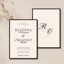 Old Money Black Ivory Monogram Timeless Wedding