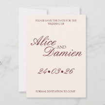 Old Money Elegant Save The Date