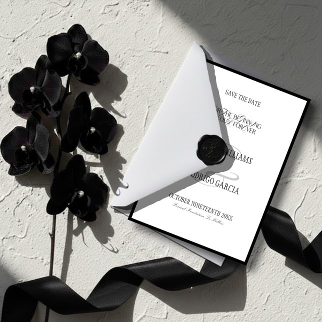 Old Money Flat Save The Date Card (Créateur téléchargé)