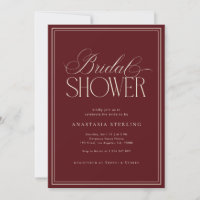 Old Money Ivory & Burgundy Bridal Shower