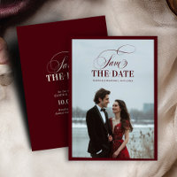 Old Money Modern Formal Burgundy Luxury Wedding Sa