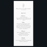 Old Money, Neutral/transp. bg, Wedding Flat Menu<br><div class="desc">This elegant menu card features a timeless design with a neutral, transparent background and a delicate botanical motif. Perfect for couples who appreciate luxury, tradition, and refinement, it complements the prestigious and classic aesthetic of a wedding. The harmonious blend of elegance and subtlety adds a unique touch to the celebration,...</div>