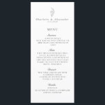 Old Money, Neutral/transp. bg, Wedding Flat Menu<br><div class="desc">This elegant menu card features a timeless design with a neutral, transparent background and a delicate botanical motif. Perfect for couples who appreciate luxury, tradition, and refinement, it complements the prestigious and classic aesthetic of a wedding. The harmonious blend of elegance and subtlety adds a unique touch to the celebration,...</div>