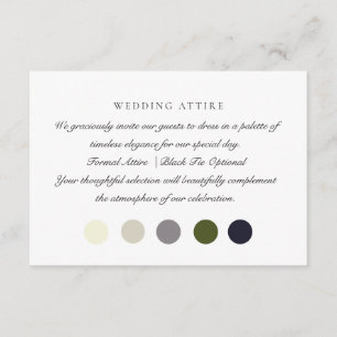 Old Money neutral/transparent bg, wedding attire Enclosure Card