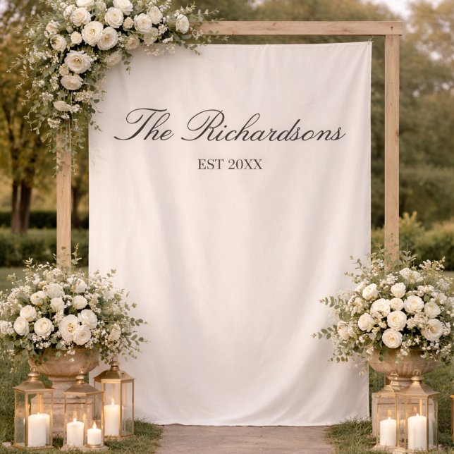 Old Money Personalized Fabric Wedding Welcome Sign Tapestry (Creator Uploaded)