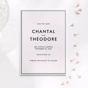 Old Money Quiet Luxury Black and off-White Invitation