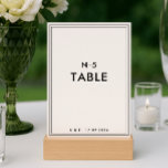 Old Money | Quiet Luxury Wedding table number card<br><div class="desc">Old Money | Quiet Luxury Wedding table number card</div>