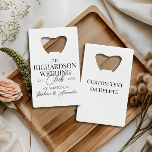 Old Money Social Club Custom Wedding Merch Favour Credit Card Bottle Opener