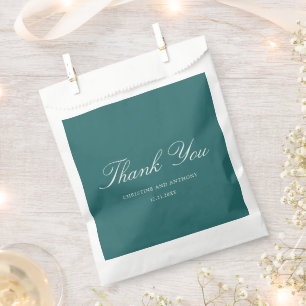 Old Money Teal Classic Wedding Favour Bag