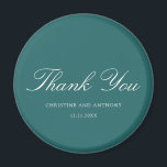 Old Money Teal Classic Wedding Magnet<br><div class="desc">This design is part of a timeless wedding invitation suite featuring elegant typography and a classic minimalist layout.   The old money aesthetic is perfect for luxury weddings,  formal events,  and sophisticated celebrations.</div>