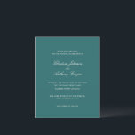 Old Money Teal Classic Wedding Save the Date<br><div class="desc">This design is part of a timeless wedding invitation suite featuring elegant typography and a classic minimalist layout.   The old money aesthetic is perfect for luxury weddings,  formal events,  and sophisticated celebrations.</div>