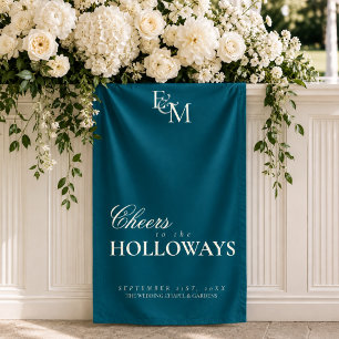 Old Money Wedding Couple Cocktail Hour Bar  Banner