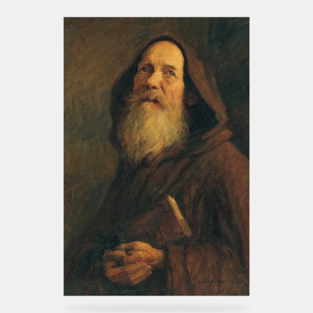 Old Monk by Elemir Halasz-Hradil Acrylic Sign (Front)